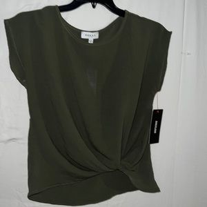 Women GILLI side, tired, short sleeve shirt, Green size X small
